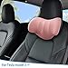 Cuscino cervicale per auto, in memory foam, poggiatesta per sedile auto, design ergonomico, cuscino regolabile per conducente (1 pezzo, rosa)