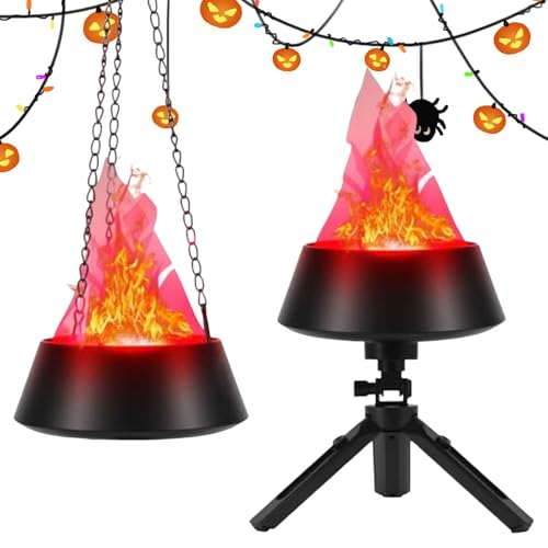 Luz de Llama para Exteriores,Lámpara Efecto Fuego Halloween 220V - Linterna Decorativa De Efecto Llama LED Para Interior Exterior Porche Jardín Patio Casa Encantada Camping Navidad