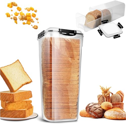 Consejos para Comprar Paneras comprados en linea. 46 Panera para Pan Transparente, Caja Para Pan Recipiente Con Bandeja, Vitrina para Pan con Tapa Hermética, Contenedor de Pan de Gran Capacidad, Vitrina para Postres, Sin BPA, Para...