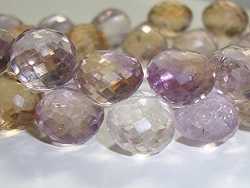 Perles Ametrine Onion Briolettes haut de gamme en pierres naturelles taillées de 8mm