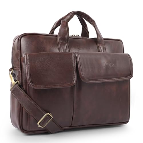 ADISA Laptop Messenger Office Bag Briefcase for Work for Men (LB6055-BRO)