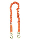 Malta Dynamics Single Leg Internal Shock Absorbing Lanyard, 2 Steel Snap Hooks, Industrial Webbing,