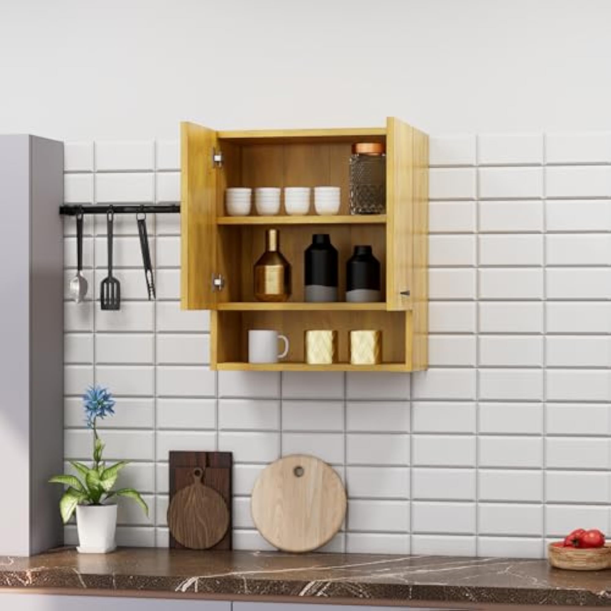 Modular Kitchen Storage Cabinet with Shelves