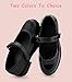 Nedaan Girls School Uniform Shoes Mary Janes Dress Shoes Adjustable Strap(Little Kid/Big Kid) Black