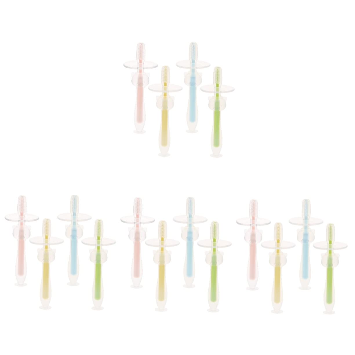 4 Ensembles Brosse À Dents Bébé Silicium Brosse À Dents Enfants Entraînement Première Nourrisson Brosses À Dents En Forme De Sensoriel Multipack Gel De Silice 4 Pièces * 4