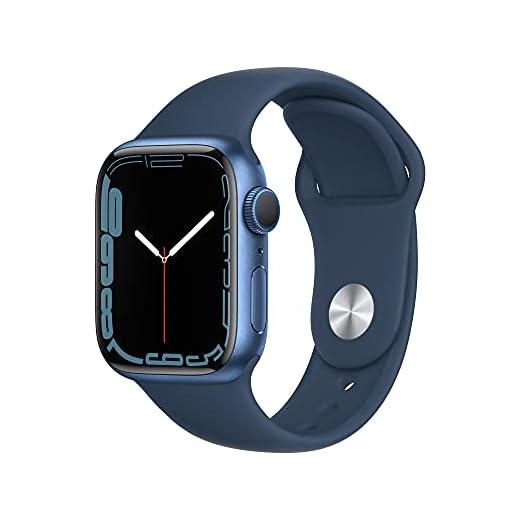 Apple Orologio Serie 7 (GPS, 41mm) - Cassa In Alluminio Blu con Cinturino Sportivo Abisso Blu (Ricondizionato)