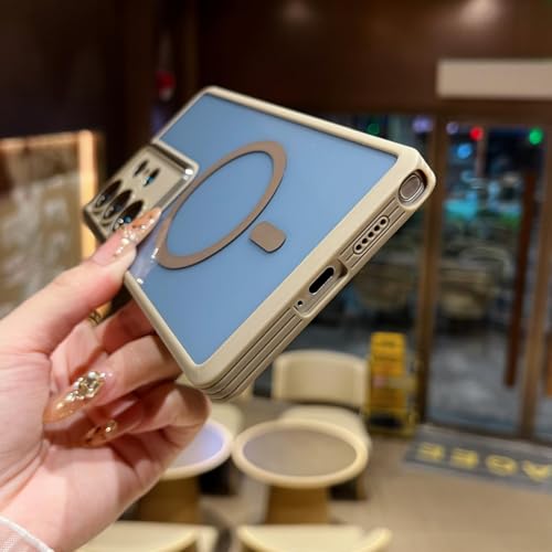 Image of VONZEE PC,TPU Magnetic for Samsung S25 Ultra 5g Case,Upgraded Full Camera Protection,Compatible with Magsafe,Drop Protection,Clear Transparent Back Bumper for Samsung S25 Ultra 5G(Black)