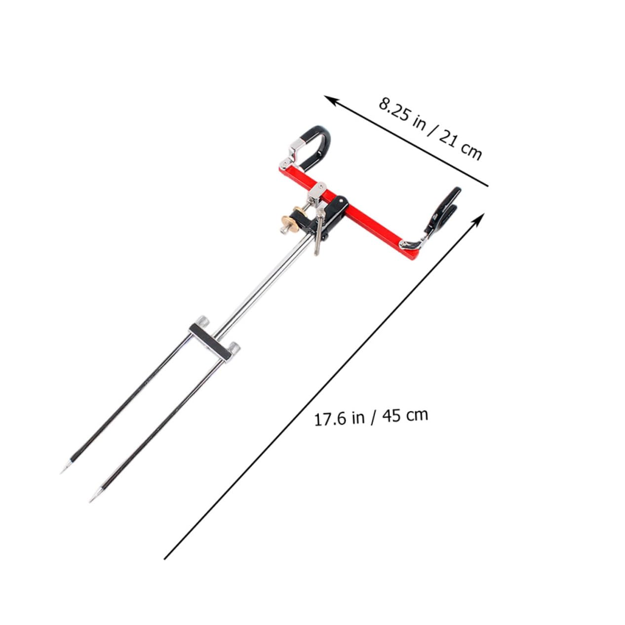 INOOMP Support de Canne à Pêche au Sol Facile à Installer Orientable en Alliage D’aluminium, Léger et Pêche en Mer