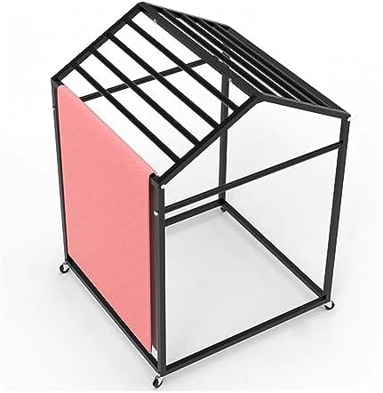 Movable Yoga Mat Storage Cart on Wheels – Steel Display Rack for Fitness Mats, Ideal for Gyms, Clubs & Retail, Holds 15 Mats, Black, Commercial Gym Accessories.