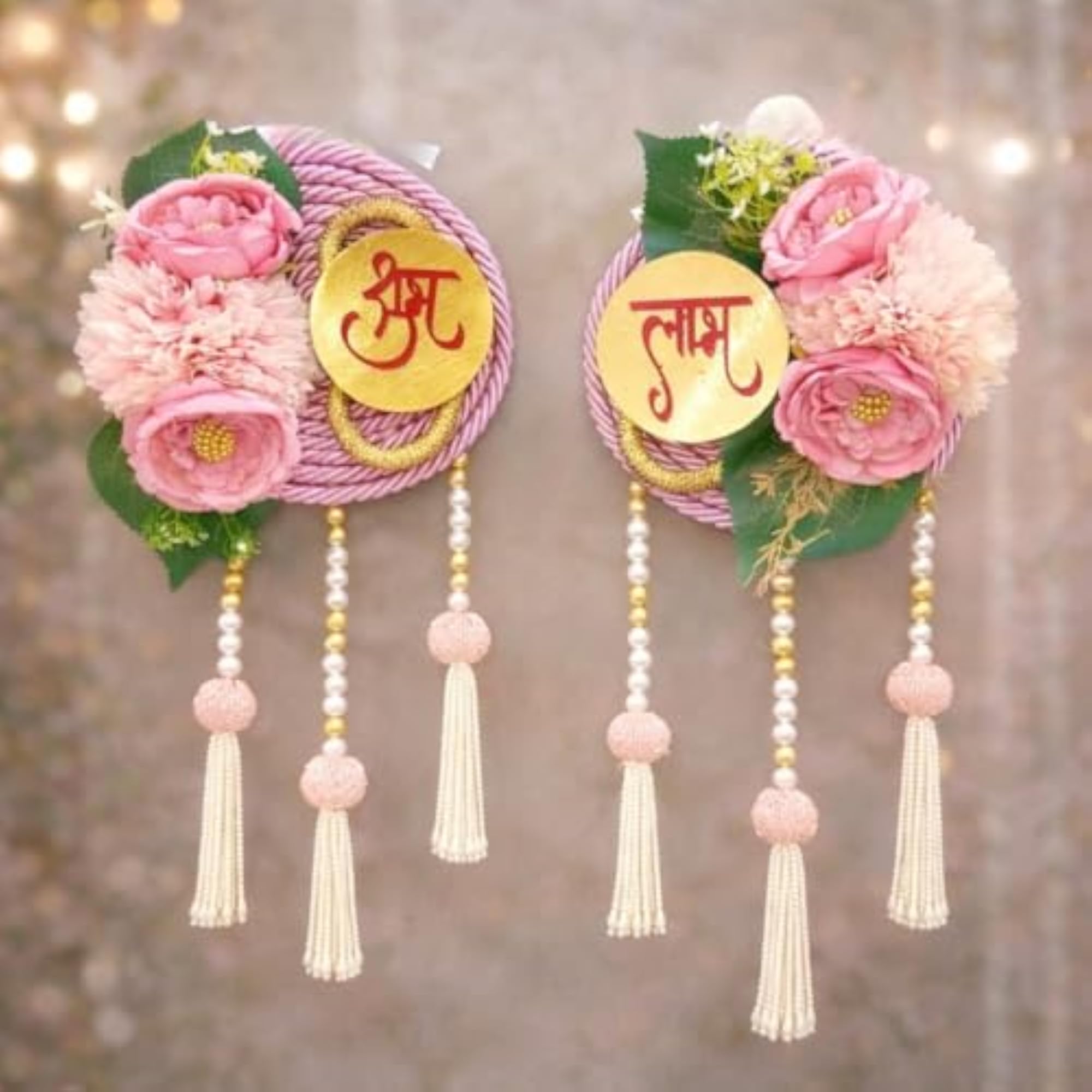 Shubh Labh Floral Decorative Wall & Door Hanging Set of 2
