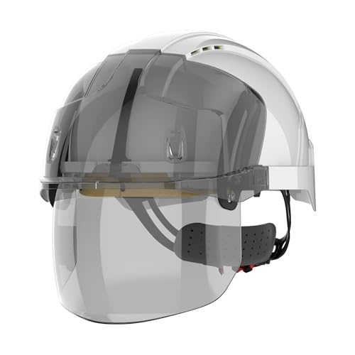 JSP Casque écran EVO®VISTAshield ventilé - crémaillère - blanc/fumé (AMD170-005-F00)