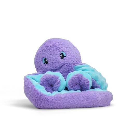 Image of HUGIMALS Hugarounds Indigo the Octopus 2.5 lb Microwaveable Weighted Plush Neck & Shoulder Wrap | Soothing, Comforting Hugs for Self-Care & Relaxation | Unscented for Ages 2+