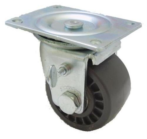 3" Low Profile Swivel Caster with Thumb Screw Brake, Urethane Wheel (3SLPUSTB)