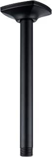 8 Inch Ceiling Mount Shower Arm and Flange,Straight Arm Ceiling-Mounted Matte Black,SW-91038-8MB.
