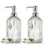 Clear Glass Soap Dispenser Set for Bathroom
