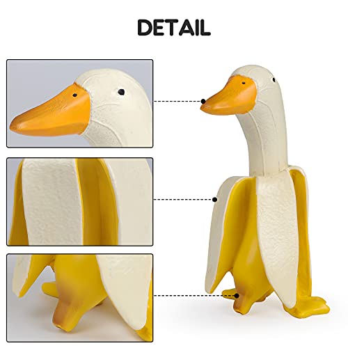 Lhocm Garden Decor Statues Figurines Ornaments, Creative Resin Banana Duck Garden Gnomes, Personalized Duck Statues For Home, Patio, Lawn, Yard, Office, Outdoor Decorations, Housewarming Garden Gifts #TOP2