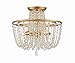 Arcadia 3 Light Antique Gold Ceiling Mount