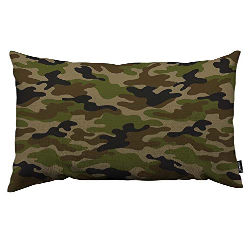 Hosnye TPC1220A09 Military Camouflage Throw Pillow Cover Linen Fabric cover