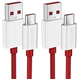APETOO USB-A to USB-C Cable for OnePlus 15/15R/13/12/11 5G/10 Pro 6FT, 2-Pack A to C Cable for Warp-Charging 65W Super Fast Charge Cord for OnePlus 8 Pro 7 Pro Nord 4 3 CE 2