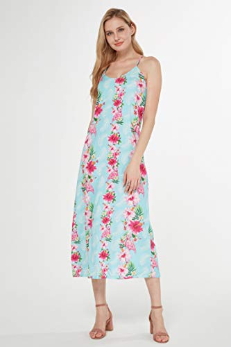 Image of Hawaii Hangover Family Matching Clothes, Pink Hibiscus Vine Turquoise | Family matching Hawaiian outfits, Pink Hibiscus Vine Turquoise, lightweight rayon, machine washable, tropical floral print