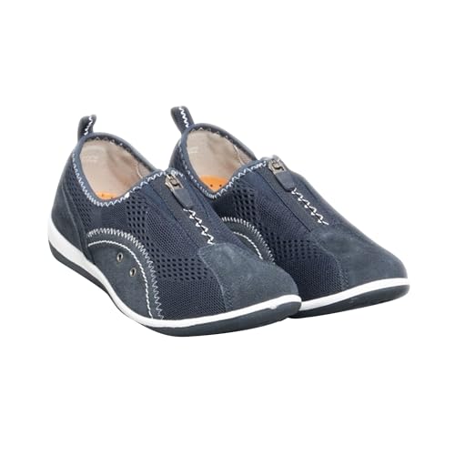 Image of Boulevard Womens/Ladies Zip Elastic Gusset Leisure Shoes (5 UK) (Navy)