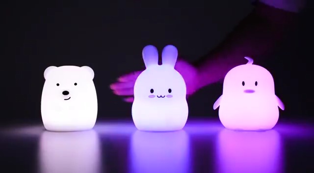 Image of Rabbit Night Lights for Kids, Babies Nursery Lamp, Kids lamp, Child Bedroom Bedside Lamp, Changeable Brightness & Color Children's Table Night-Lights, Holiday Gifts, Child Gift - Medium