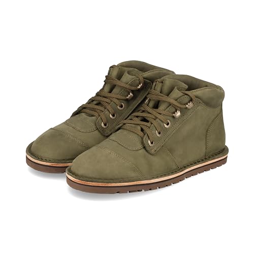 Image of JIM GREEN Men's Barefoot African Ranger Boots Lace-Up Water Resistant Full Grain Leather Work or Hiking Boot
