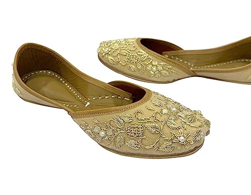 Bridal Indian Designer Shoes Flats Wedding Shoes Punjabi Jutti Mojari3