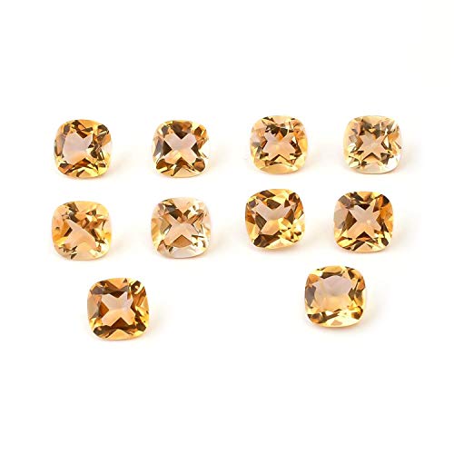 Citrine 4mm forme coussin lot 50 pièces pierres bijoux