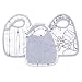 aden + anais silky soft snap bib 3 pack, moonlight