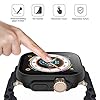 Misxi 2 Stück Hard Hülle mit Glas Displayschutz Kompatibel mit Apple Watch Ultra 3 (2025)/ Ultra 2 / Ultra 49mm, Kratzfest PC Rundum Schutzhülle Ultradünnes Schutz Case mit Tasten für iWatch, Schwarz