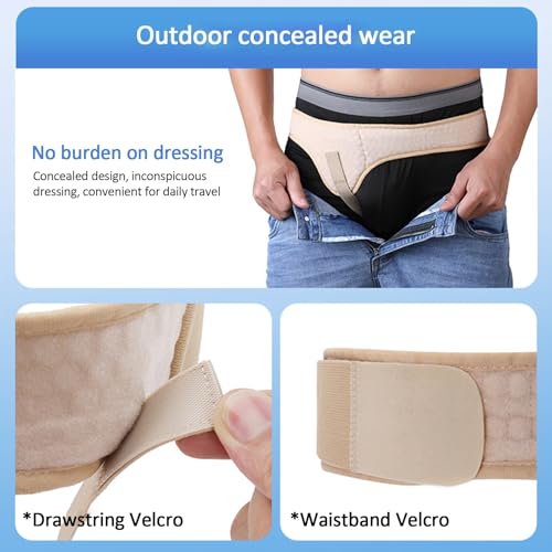 Faja para Hernia Inguinal Ajustable Talla M Beige miniatura 4