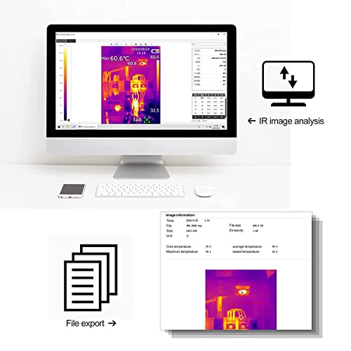 UNI-T Uni-Trend Infrared Thermal Imager UTi85A 80 * 60 High-Precision Thermal Imaging Camera Floor Heating/Electrical Inspection IP65 2m Drop Proof(UTi85A)
