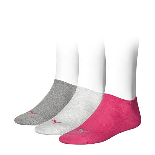 Puma Unisex Sportsocken, 3er Pack, Middle Grey Melange / Pink, 39/42 8 Puma Unisex Sportsocken, 3er Pack, Middle Grey Melange / Pink, 39/42