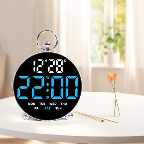 Reloj digital de doble alarma ideal para el dormitorio escolar de niños 8