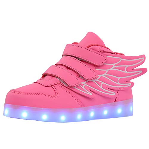 Kauson Unisex Kinder LED Schuhe 7 Farbe USB Aufladen LED...