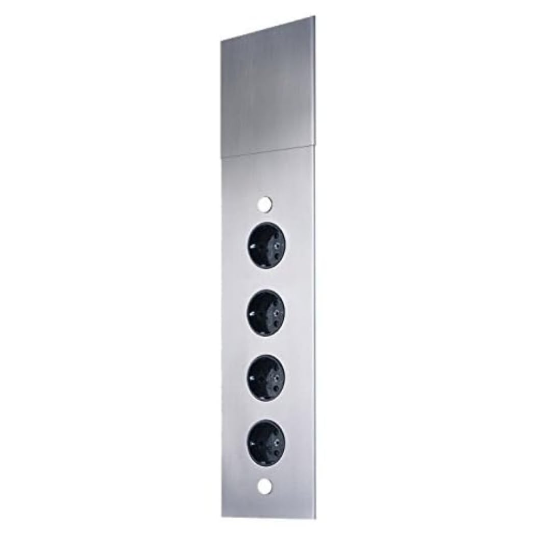 THEBO ST 3007 Steckdosenelement Edelstahl 4-fach Steckdosenleiste