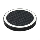 QuivyLivy PVC-Rohr-Luftfilterelement mit Aktivkohle und HEPA, effiziente Rauchstaubfiltration für Lüftungsauslässe, rundes Filtersieb (104 mm)
