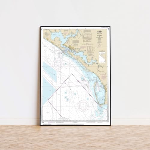 Historical Map Poster St Joseph & Andrew Bays 2014 Panama City West Bay Cape San Blas Florida 0 11389 | 11x17 12x18 16x24 24x36 Unframed Print Wall Art | Vintage Antique Gift | Home Office Decor
