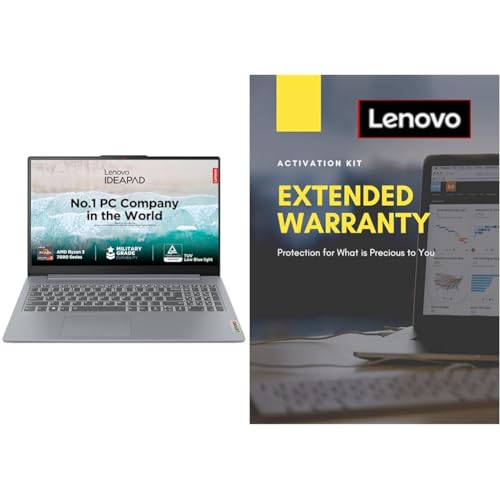 Image of Lenovo IdeaPad Slim 3 Ryzen 3 7320U 15.6 inch (39.6cm) FHD Laptop (8GB /512GB SSD /Windows 11 /Office 2021 /Alexa Built 2 Year Extended Warranty with Onsite Service (5WS0K75664)