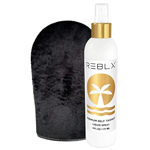 REBLX Premium Self Tanner Spray - Best Spray Self Tanner for Face and Body - Blend of Premium & Natural Ingredients for