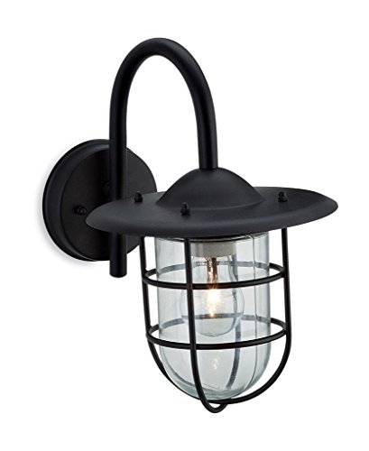 Image of Firstlight 1 x E27 60 Watt IP44 Cage Wall Light, Black
