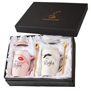 Mr and Mrs Coffee Mugs Wedding Gifts for Bride and Groom Gift for Bridal Shower Engagement Wedding and Married Couples Anniversary Valentines Day Gifts Ceramic Marble Cups 14 Oz Pink