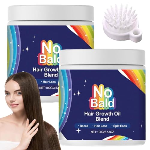 2 piezas Sin Mezcla De Aceite De Crecimiento De Cabello Calvo,MáScara Para El Cabello Para El Cabello Seco Y DañAdo, MáScara De Cabello Acondicionador Profundo, Mascarilla For Todo Tipo De Cabello