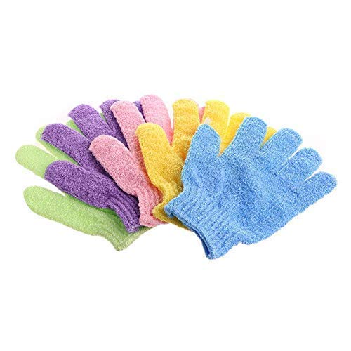 Body Bath Scrubber Cleaner Rubber Gloves Spa Massage -2 Pair, Random Color-image-27