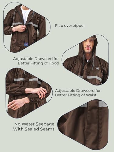 Image of LUX VENUS Reflecting Design Tapping Rain Suit for Men