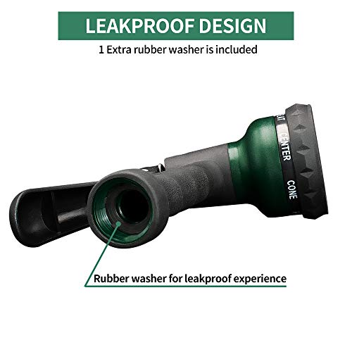 Automan-Garden-Hose-Nozzle,Abs Water Spray Nozzle With Heavy Duty 7 Adjustable Watering Patterns,Slip Resistant For Watering Plants,Lawn& Garden,Washing Cars,Cleaning,Showering Pets & Outdoor Fun. #TOP3