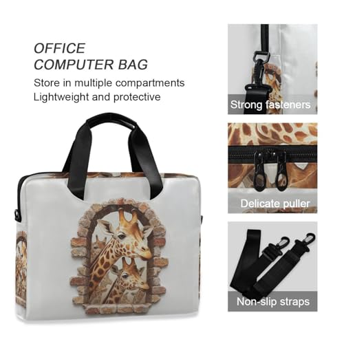 Maletín para laptop 15.6 pulgadas con diseño jirafa miniatura 5