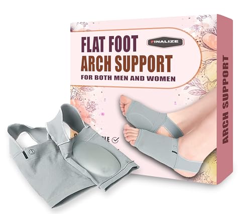 Image of Cotton Flat Foot Arch Support For Men & Women|Medial Arch Support For Flat Feet Correction Sleeve With Cushion|Plantar Fasciitis Leg Foot Pain Relief Product|Free Size |(Gray - Socks)