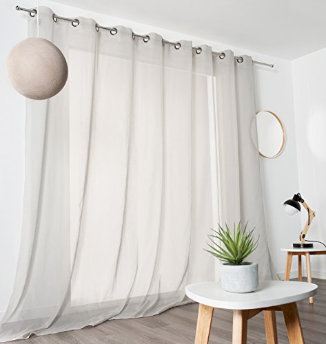 Linder Plain Cotton 300 x 240 cm, Cotton, beige, 300 x 240 cm, W 94.5" x L 118.1" (1 Panels) - Image 2